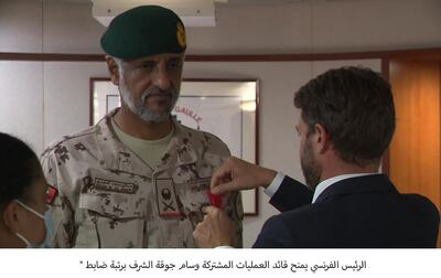 Maj Gen Saleh Al Ameri was honoured by France. Wam