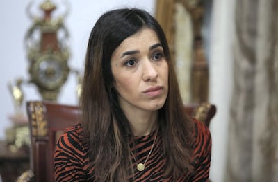Iraqi Nobel laureate Nadia Murad. AFP