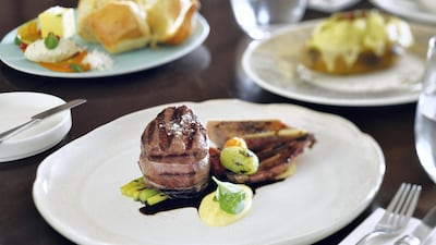 Ribeye steak at The Grill, Marriott Hotel Al Forsan