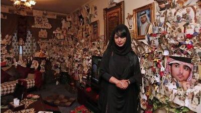 For five years, Basma Bubaker has cut the pictures from Arabic newspapers and glued them to the walls and furniture in her Al Qusais apartment.