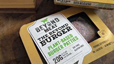 Shares in Beyond Meat, maker of the plant-based Beyond Burger product, are up 400 per cent since its stock market listing in May 2019. Bloomberg