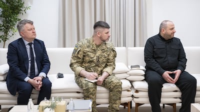 Members of Mr Zelenskyy's delegation