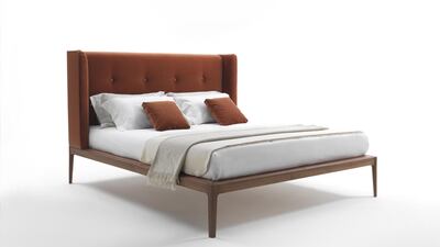 Bed-time readers will appreciate the comfortable headboard on the Porada Ziggy bed; Dh29,550, www.gomodern.co.uk.