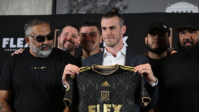 Gareth Bale is unveiled as a Los Angeles FC player in July 2022. AFP