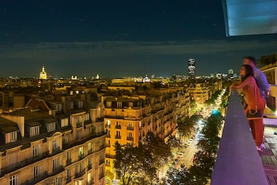 A view of Paris from a terrace of the Pullman Paris Tour Eiffel hotel, where the tourist was staying. AFP