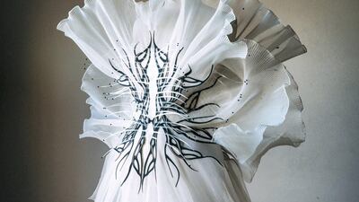 For autumn / winter 2020 haute couture, Iris van Herpen created a solitary dress. Courtesy Iris van Herpen