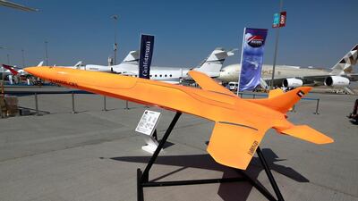 A Yahon FGRM by AOCOM Systems in attention-getting colour on display at the Dubai Airshow. Victor Besa for The National