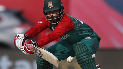 Bangladesh's Tamim Iqbal bats during their World T20 match against the Netherlands on Wednesday in Dharamsala. Ashwini Bhatia / AP / March 9, 2016