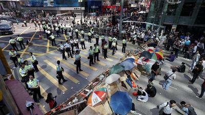Pro-democracy protesters, led by students, are demanding China reverse its decision that candidates for city’s leadership election in 2017 must be vetted by a committee. Jeon Heon-Kyun/EPA
