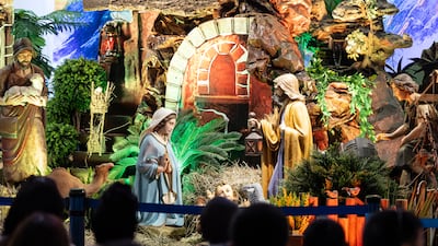 A nativity scene at St Mary's Catholic Church