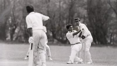 Hanif Mohammed, Pakistan's opening batsman seen during the opening match of their tour of England against the Indian Gymkhana club at Osterley, April 29, 1962. Hanif went on to score 102. Allsport Hulton
