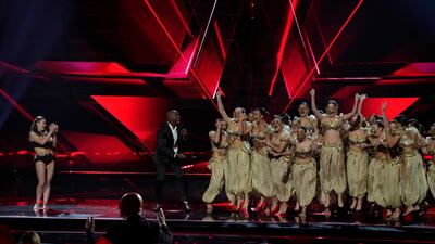 Kristy Sellars and Terry Crews react as Mayyas are announced the winners of season 17 of 'America's Got Talent'. Getty Images