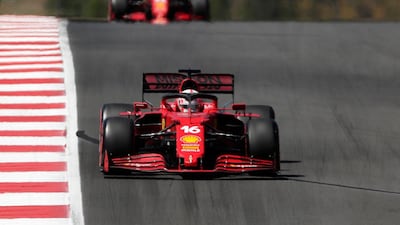 Ferrari driver Charles Leclerc during qualifying on Saturday. AP