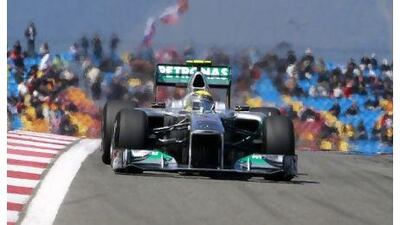 Nico Rosberg took third in qualifying yesterday. Osman Orsal / Reuters
