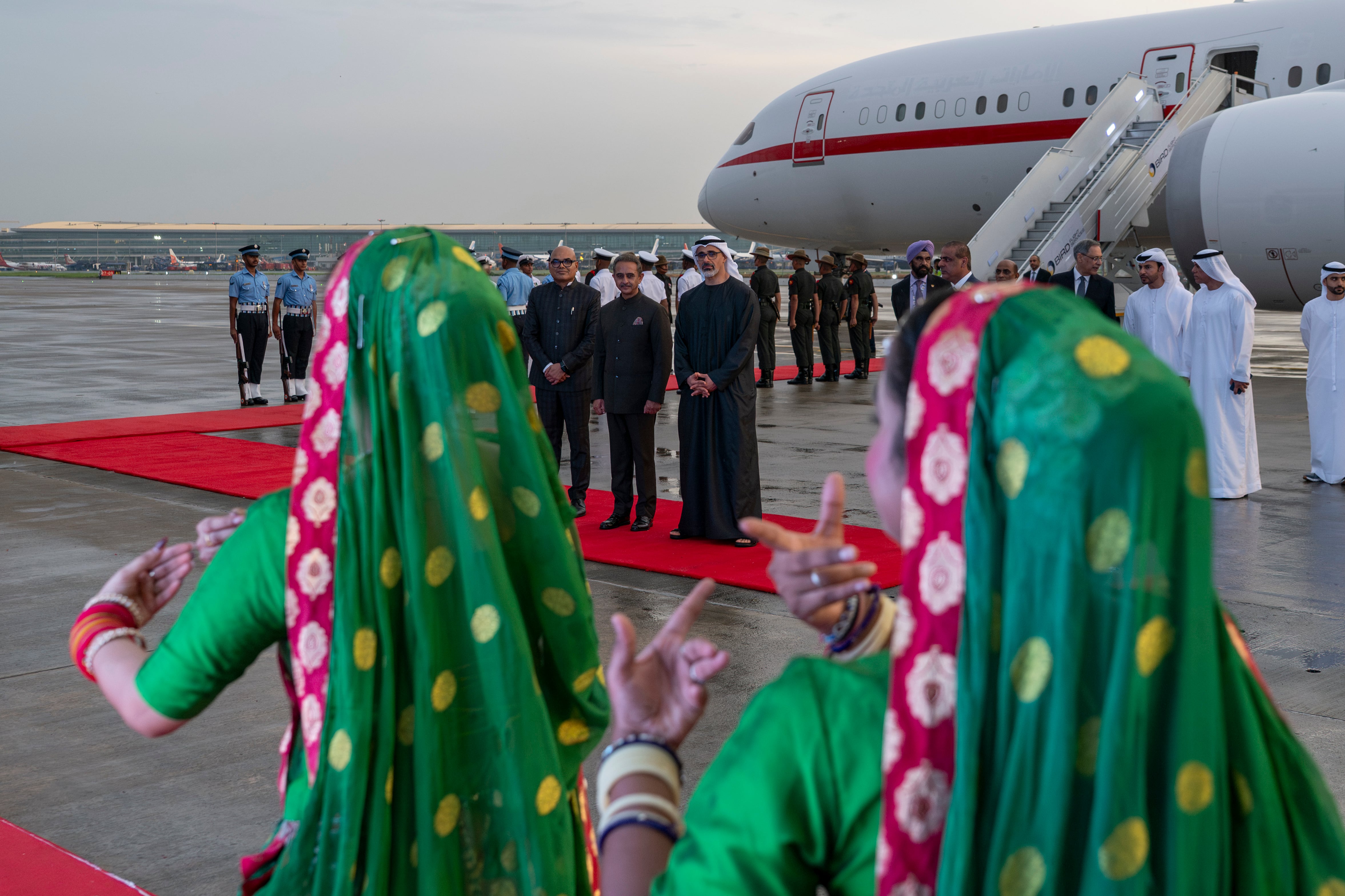 Sheikh Khaled leading the UAE delegation on behalf of President Sheikh Mohamed. Photo: Abu Dhabi Media Office