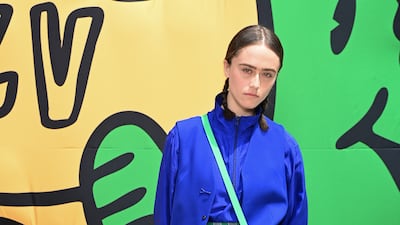 US model and designer Ella Emhoff attends the Louis Vuitton show. Getty Images For Louis Vuitton