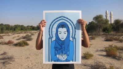 A handout photo of We Bleed As One, a print by Marwan Shakarchi. Proceeds of all sales will go to The Amar Foundation to help those affected by war in Iraq. (Courtesy: Marwan Shakarchi)