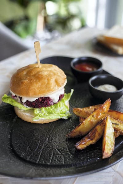 A vegan burger from Soulgreen. Courtesy of Soulgreen