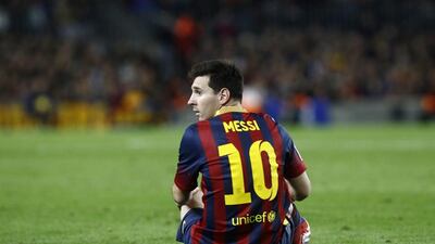 Barcelona's Lionel Messi has recovered enough from his injury to start fitness training. Quique Garcia / AFP
