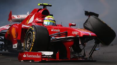 Another driver to crash out of the race was Felipe Massa, in his Ferrari. It was a forgettable visit to Monte Carlo for the Italian outfit with Massa's teammate, Fernando Alonso, finishing seventh. Bryn Lennon / Getty Images