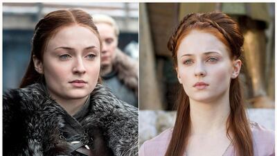 Sophie Turner portraying Sansa Stark in 'Game of Thrones'. HBO via AP