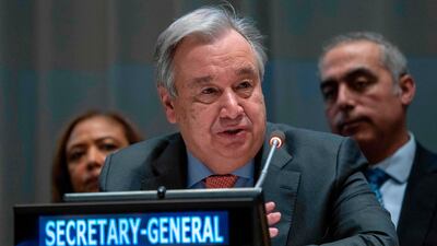 United Nations secretary general Antonio Guterres has expressed concern at the rising tide of hate across the globe. Don Emmert / AFP