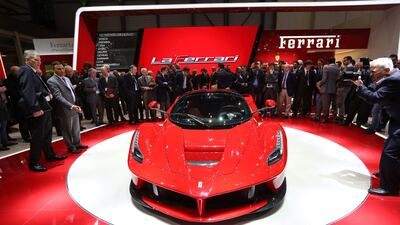 The new Ferrari La Ferrari (F150) automobile was launched on the first day of the 83rd Geneva International Motor Show in Geneva. Chris Ratcliffe / Bloomberg