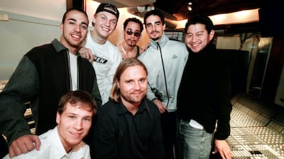 Mega producer, Max Martin, back in 1998. Since breaking out in the '90s, Martin has worked with everyone from Britney Spears to Taylor Swift and Katy Perry. Rex