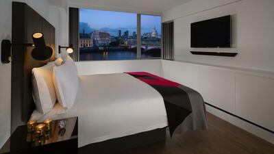 A suite at the Mondrian London. Niall Clutton / Morgans Hotel Group
