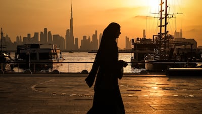The sun sets on Dubai's Creek Harbour. A civilised city refuses to build without beauty. AFP