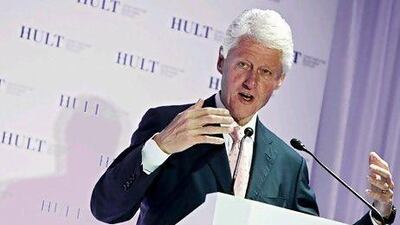 The former US president Bill Clinton awarded the $1 million prize at the Hult Global Case Challenge. Brian Ach /AP Images for Hult International Business School