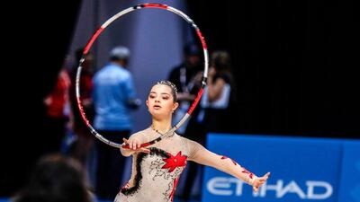 Gymnastics at ADNEC. Elizaveta Zhukov of Russia in action. All photos by Victor Besa / The National