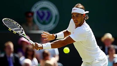 Rafael Nadal of Spain defeated Kei Nishikori of Japan in the first round.