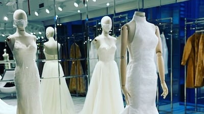Dresses on display at Atelier Ignacio. Photo: Atelier Ignacio / Instagram