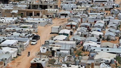A Syrian refugee camp such near the town of Arsal in north-east Lebanon, near the border with Syria. AP Photo