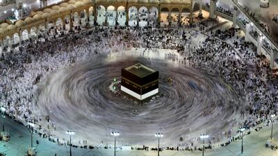 Hajj pilgrims circle the Kaaba in August 2017. AFP