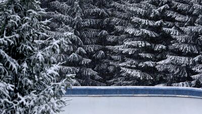 Tina Hermann of Germany in action during a training run for the women's skeleton at the World Championships Altenberg 2020 on Wednesday, February 26. Getty
