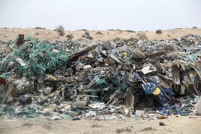 The landfill site in Umm Al Quwain. Chris Whiteoak / The National