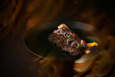 Braised Wagyu short rib in szechuan sasame sauce. Courtesy Hakkasan Middle East