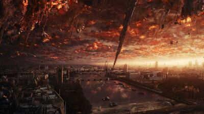 Aliens return to conquer Earth, turning the Burj Khalifa into a weapon, in Independence Day: Resurgence. Courtesy Twentieth Century Fox