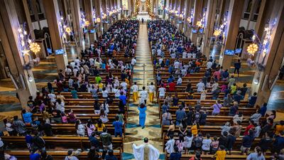Catholics attend early mass in Paranaque, Metro Manila, the Philippines. Getty Images