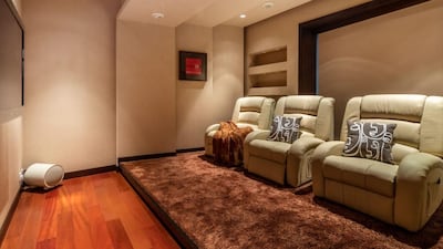 A home cinema room. Courtesy Allsopp & Allsopp