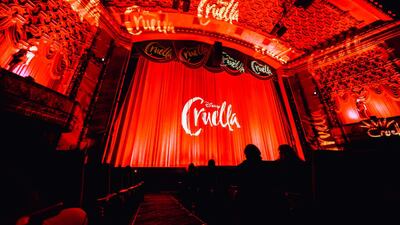 Los Angeles's El Capitan Theatre hosted a special opening night fan event for Disney's 'Cruella', which came out on May 27. AFP