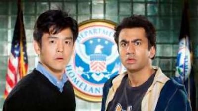John Cho and Kai Penn as Harold and Kumar.