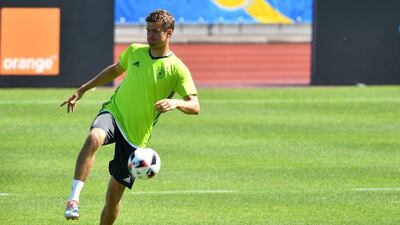 Germany’s Thomas Muller during a training session of the German national team in Evian, France, 06 July 2016. Germany will face France in a semi-final of the Uefa Euro 2016 in Marseille on 07 July. Arne Dedert / EPA