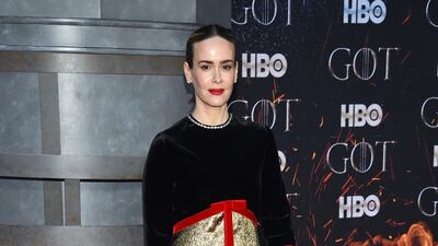 Sarah Paulson arrives for the 'Game of Thrones' final season premiere at Radio City Music Hall on April 3, 2019 in New York. AP