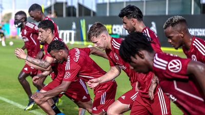 Gulf United doing drills in pre-season.