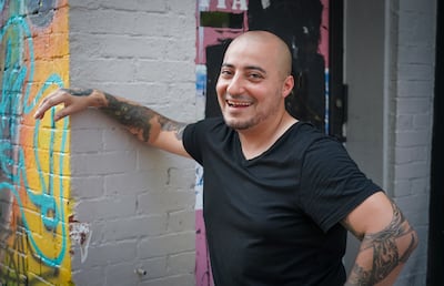 Muralist Rodrigo Pradel painted the mural in January. Joshua Longmore / The National.