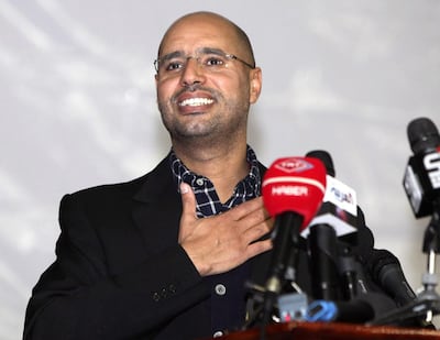 Saif Al Islam Qaddafi could lead Libya one day, even though his father was overthrown 10 years ago. EPA