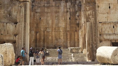Ruins in Lebanon's Roman city of Baalbek. Archaeology and history are attracting western tourists to the country. Ahmed Shalha / Reuters